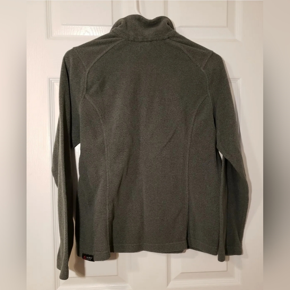 ♥️LANDS END WOMEN'S FLEECE 1/4 ZIP PULL OVER JACKET POLARTEC GRAY SIZE SMALL 6-8 - Picture 9 of 9